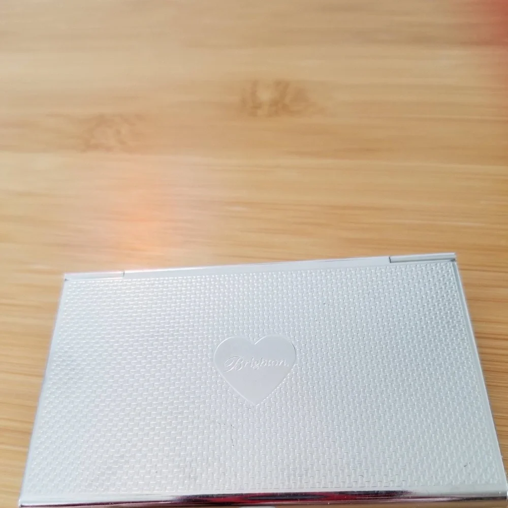 Brighton Silver Inspirational Desk Plaque with Red Heart Accent